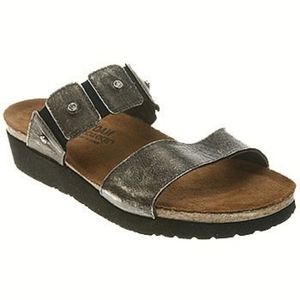 Naot Ashley Metallic Double Strap Sandals Size 11